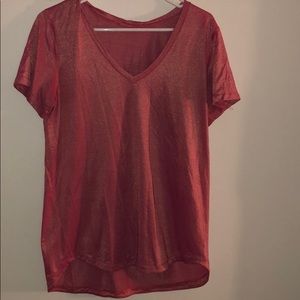 Coral with gold undertone lululemon top